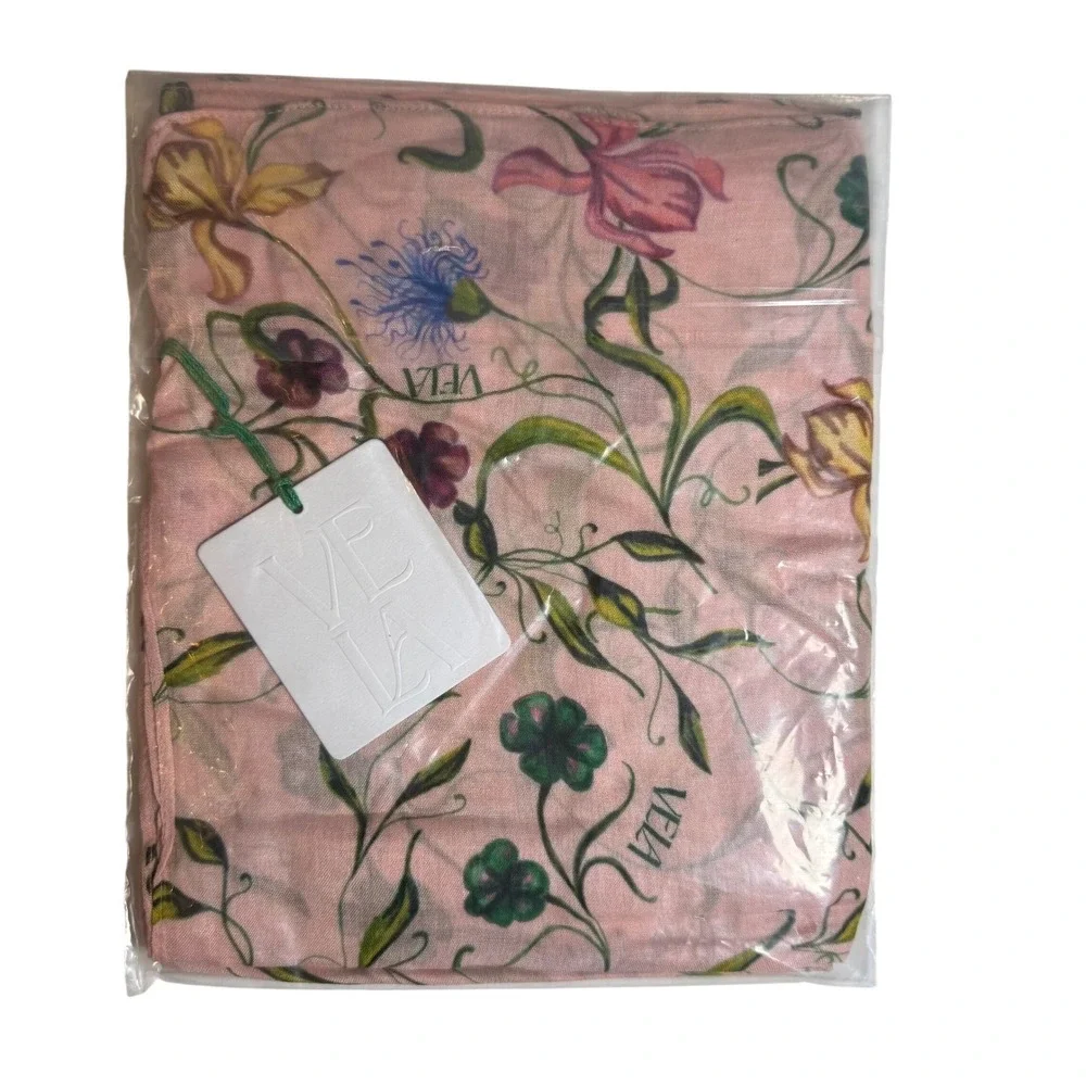 Vela Baby Pink Floral Modal Hijab Standard 28x73 Floral Scarf NWT